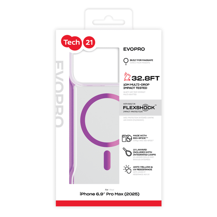 Tech21 EvoPro MagSafe Case for Apple iPhone 17 Pro Max Purple
