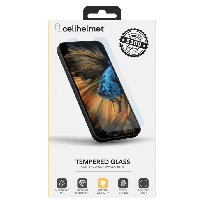 cellhelmet Tempered Glass $300 Guarantee Screen Protector for Apple iPhone 15 Pro Clear