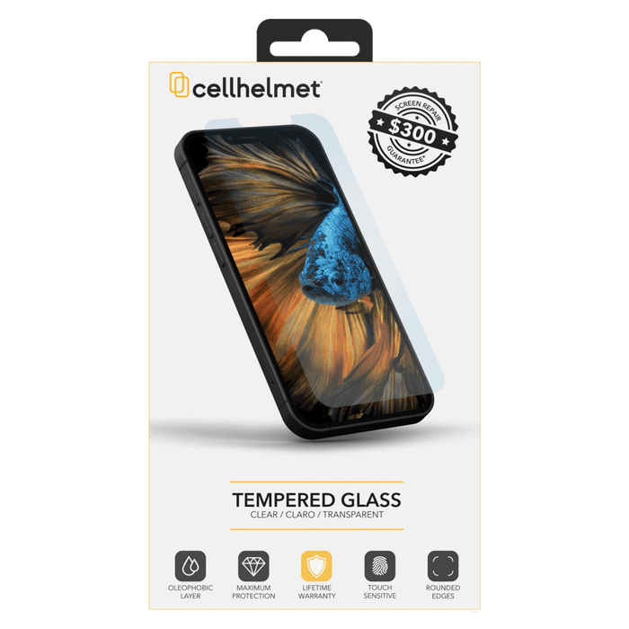 cellhelmet Tempered Glass $300 Guarantee Screen Protector for Apple iPhone 15 Clear