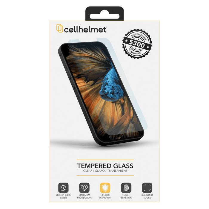 cellhelmet Tempered Glass $300 Guarantee Screen Protector for Apple iPhone 15 Plus Clear