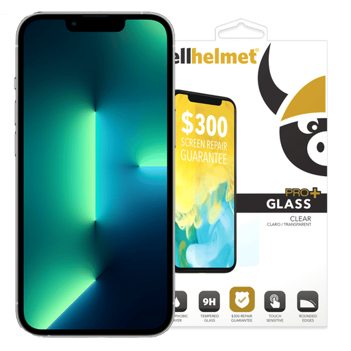 cellhelmet Tempered Glass Pro Plus $300 Guarantee Screen Protector for Apple iPhone 14 Plus / 13 Pro Max Clear