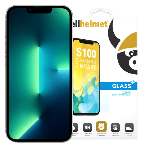 cellhelmet Tempered Glass Plus $100 Guarantee Screen Protector for Apple iPhone 14 Plus / 13 Pro Max Clear
