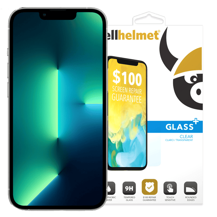 cellhelmet Tempered Glass Plus $100 Guarantee Screen Protector for Apple iPhone 14 Plus / 13 Pro Max Clear
