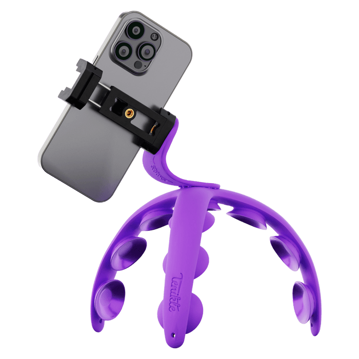 Tenikle PRO Bendable Suction Cup Tripod Mount Purple