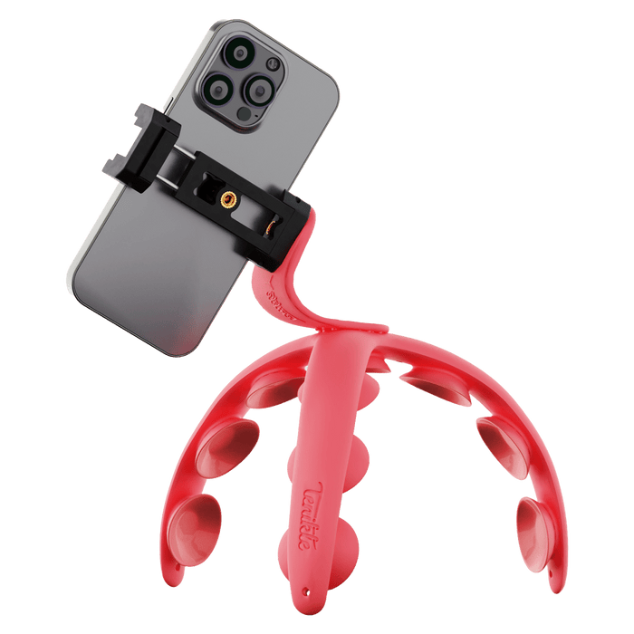Tenikle PRO Bendable Suction Cup Tripod Mount Red