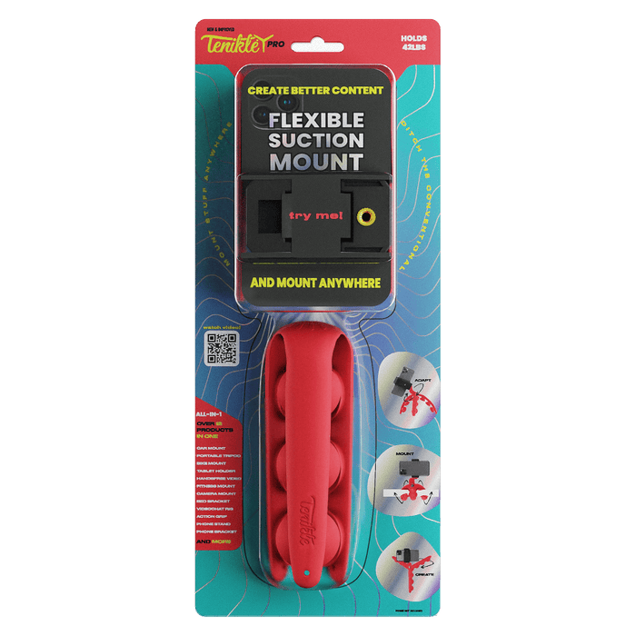 Tenikle PRO Bendable Suction Cup Tripod Mount Teal