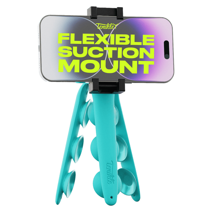 Tenikle PRO Bendable Suction Cup Tripod Mount Teal