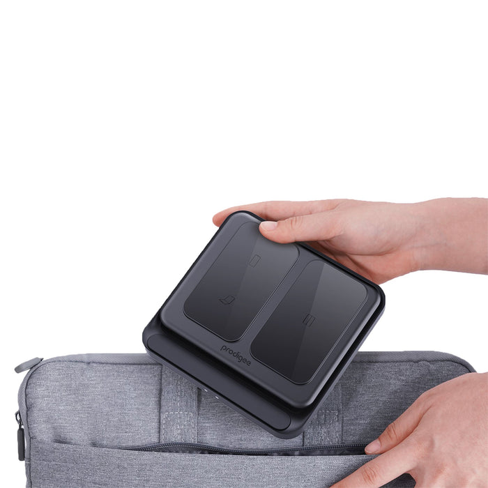 prodigee Trio Fold Station 3 in 1 Charger for Samsung Devices Gray