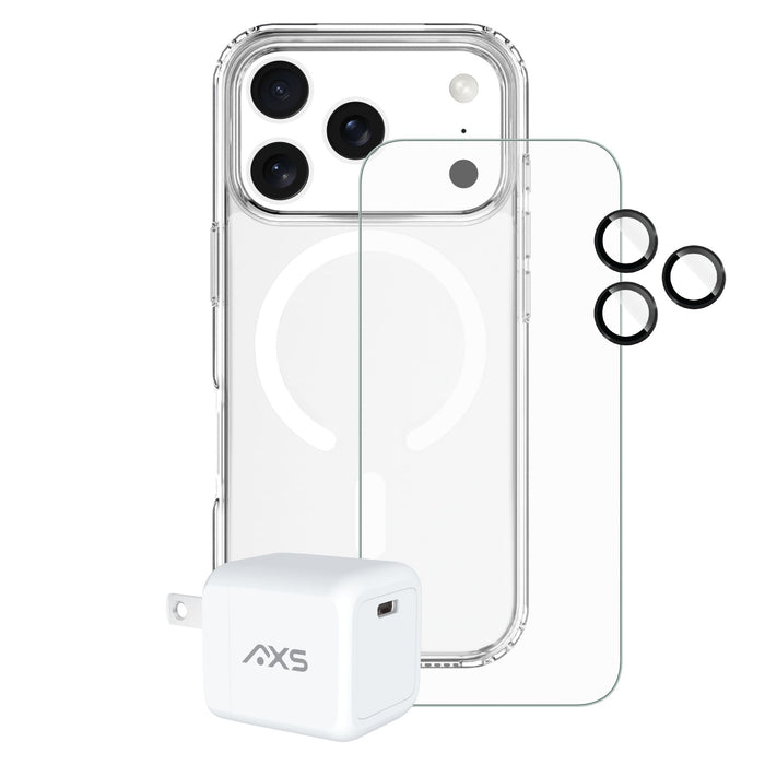 AXS ULTRA CLEAR MagSafe 4-in-1 Starter Kit Bundle for Apple iPhone 17 Pro Max