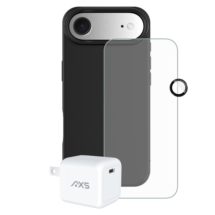 AXS Pulse Starter Kit 4-in-1 Bundle (Case / Screen Protector / Wall Charger / Lens Protectors) for Apple iPhone Air