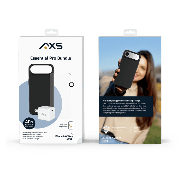 Pulse Starter Kit 4-in-1 Bundle (Case / Screen Protector / Wall Charger / Lens Protectors) for Apple iPhone Air