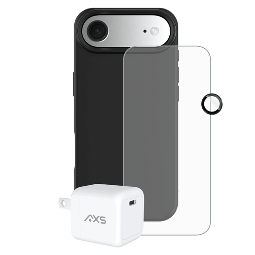 AXS Pulse Starter Kit 4-in-1 Bundle (Case / Screen Protector / Wall Charger / Lens Protectors) for Apple iPhone Air
