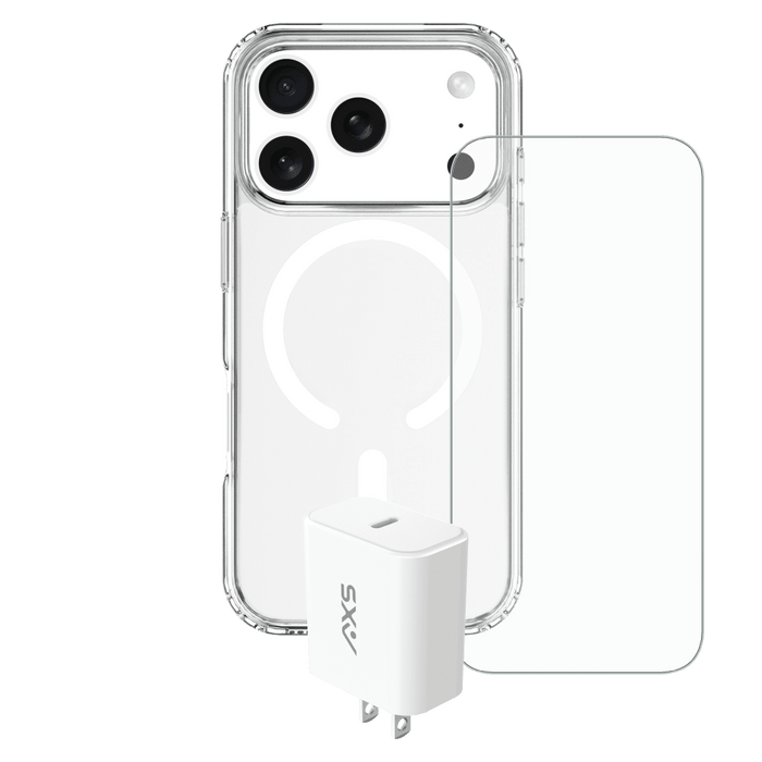 AXS ULTRA CLEAR MagSafe Essential Bundle for Apple iPhone 17 Pro Max Clear