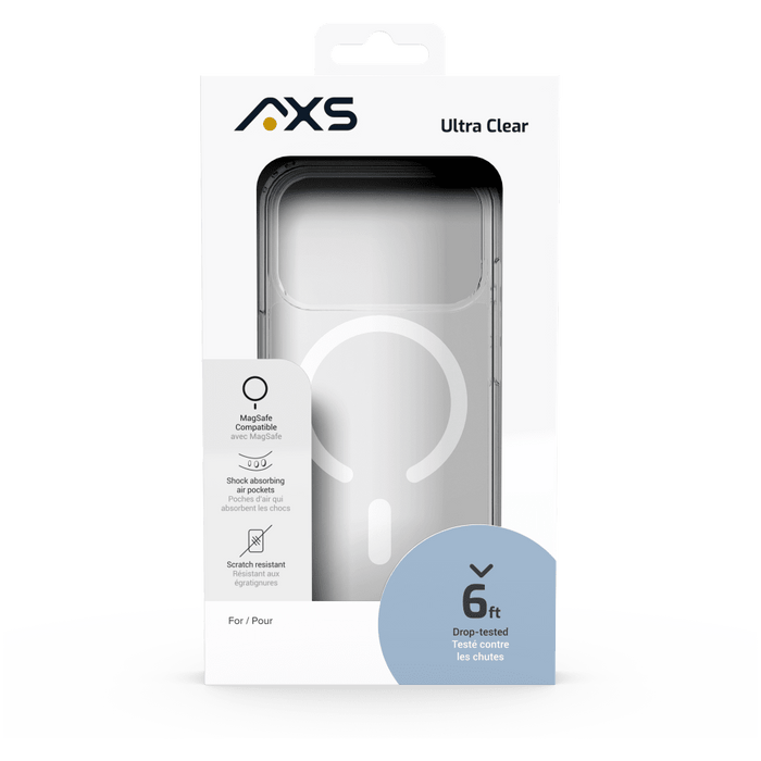 AXS ULTRA CLEAR MagSafe Case for Apple iPhone 17 Pro Clear