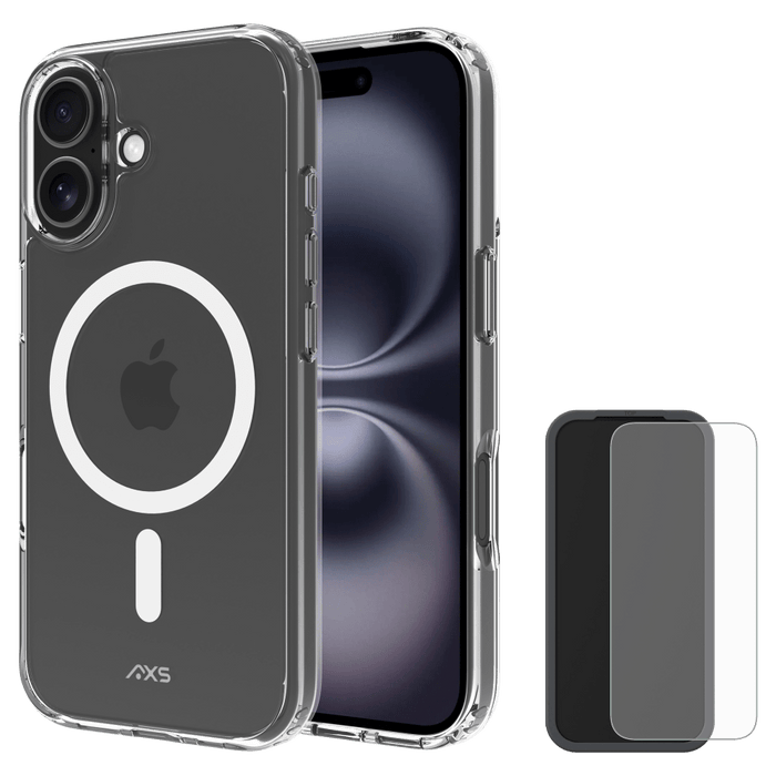 AXS ULTRA CLEAR MagSafe Case with ARMORGlass Pack for Apple iPhone 17 Clear