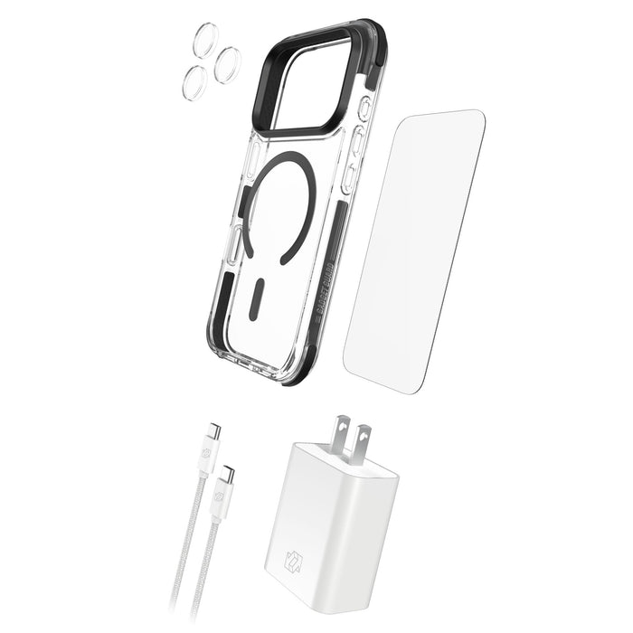 Gadget Guard 5-in-1 Total Bundle Plus includes Total Guard Case / GuardPlus Camera Lens Protector / GuardPlus Screen Protector / 30W Charging Block / Cable for Apple iPhone 18 Pro