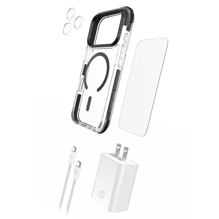 Gadget Guard 5-in-1 Total Bundle Plus includes Total Guard Case / GuardPlus Camera Lens Protector / GuardPlus Screen Protector / 30W Charging Block / Cable for Apple iPhone 18 Pro