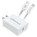 Cellhelmet PD USB C Wall Charger 20W and USB C to Apple Lightning Cable 3ft