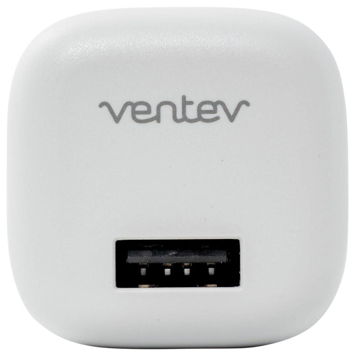 Ventev 12W USB-A Universal Mini Wall Charger and USB-A to Apple Lightning Cable White