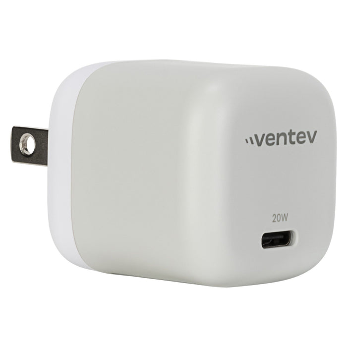 Ventev 20W ULTRAFAST USB-C Universal Mini Wall Charger and USB-C to USB-C High Speed Cable