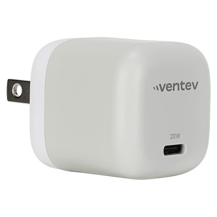 Ventev 20W ULTRAFAST USB-C Universal Mini Wall Charger and USB-C to USB-C High Speed Cable -