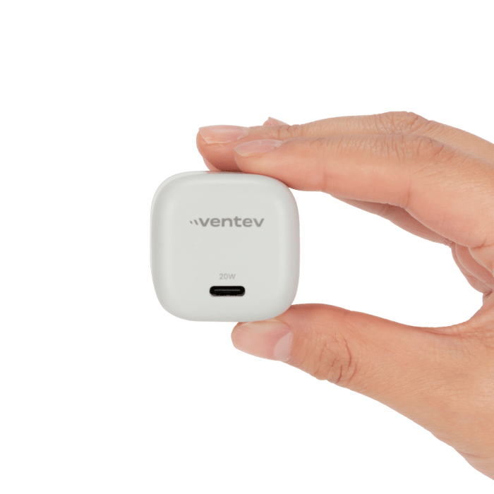 Ventev 20W ULTRAFAST USB C Universal Mini Wall Charger and USB C to Apple Lightning Cable