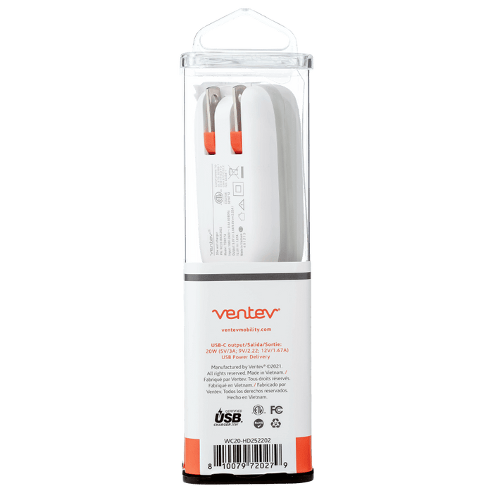 Ventev 20W PD USB C Wall Charger White