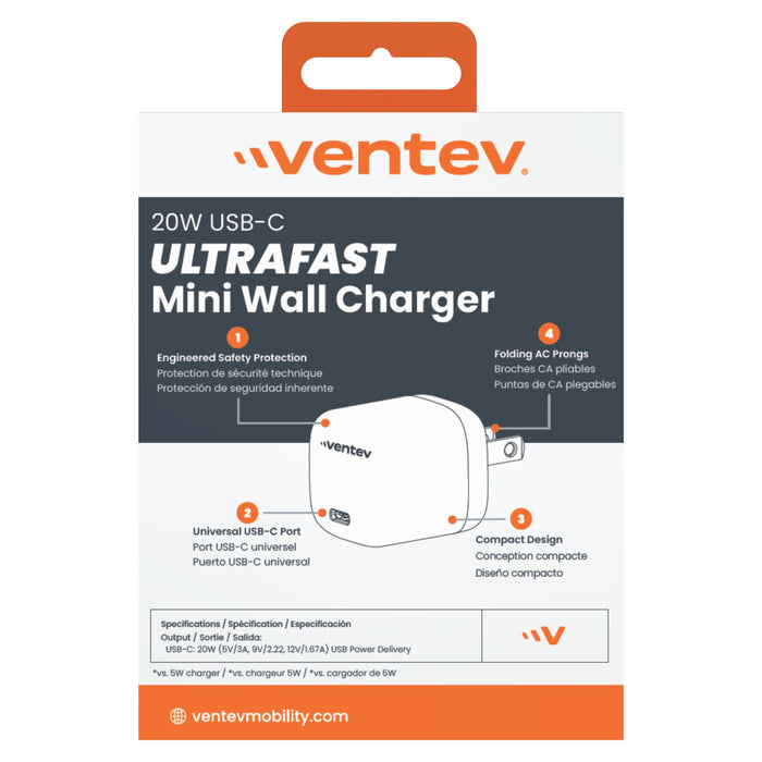 Ventev 20W ULTRAFAST USB-C Universal Charger