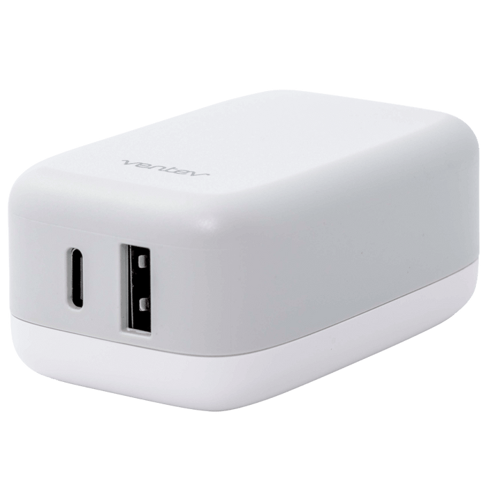 27W Dual USB C and USB A Wall Charger