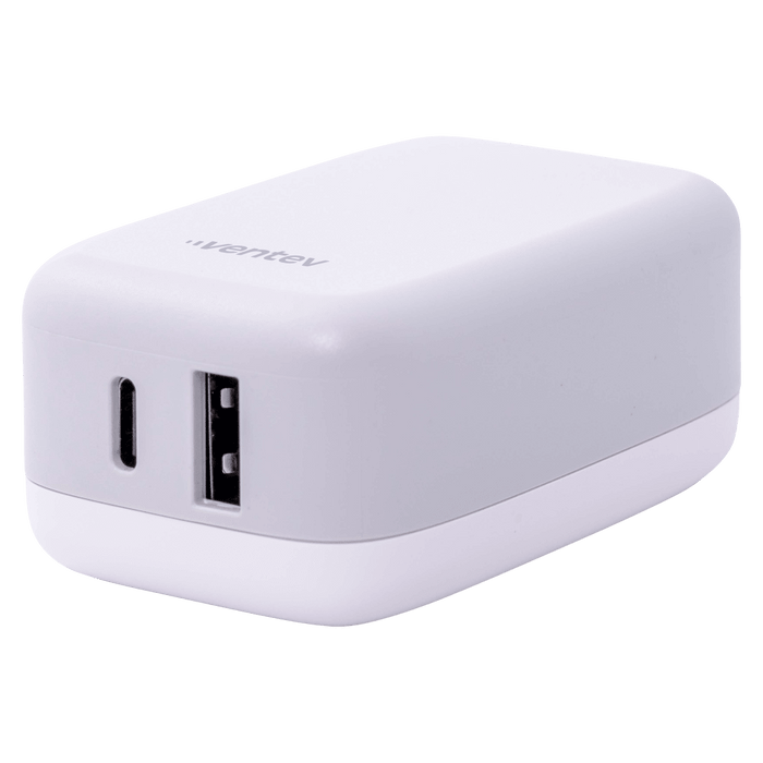 Ventev 27W Dual USB-C and USB-A Wall Charger