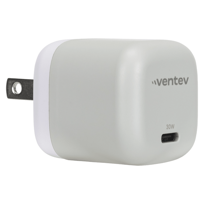 Ventev 30W PD PPS Mini USB C Wall Charger and USB C to USB C Cable 3.3ft White