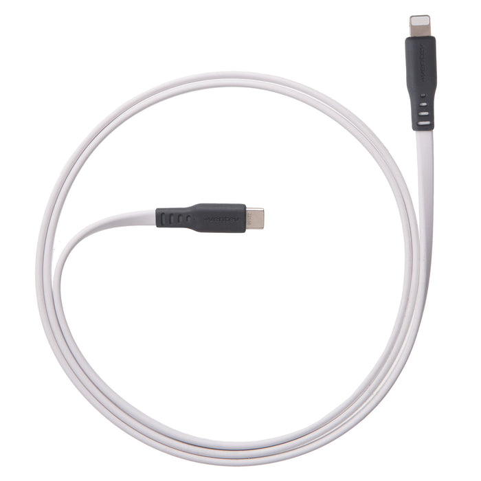 Ventev 30W ULTRAFAST USB-C Mini GaN Wall Charger and USB-C to Apple Lightning Cable Gray