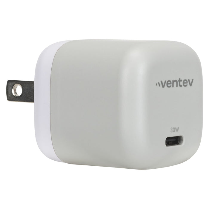 Ventev 30W ULTRAFAST USB-C Universal GaN Mini Wall Charger White