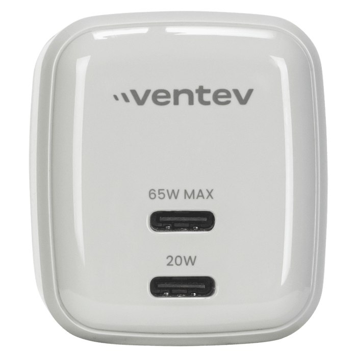 Ventev 65W ULTRAFAST USB C Universal Dual GaN Mini Wall Charger