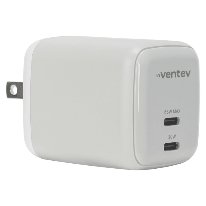 Ventev 65W ULTRAFAST USB C Universal Dual GaN Mini Wall Charger