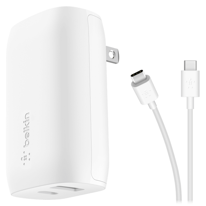 Belkin Dual Port USB A and USB C PD 37W Wall Charger with PPS