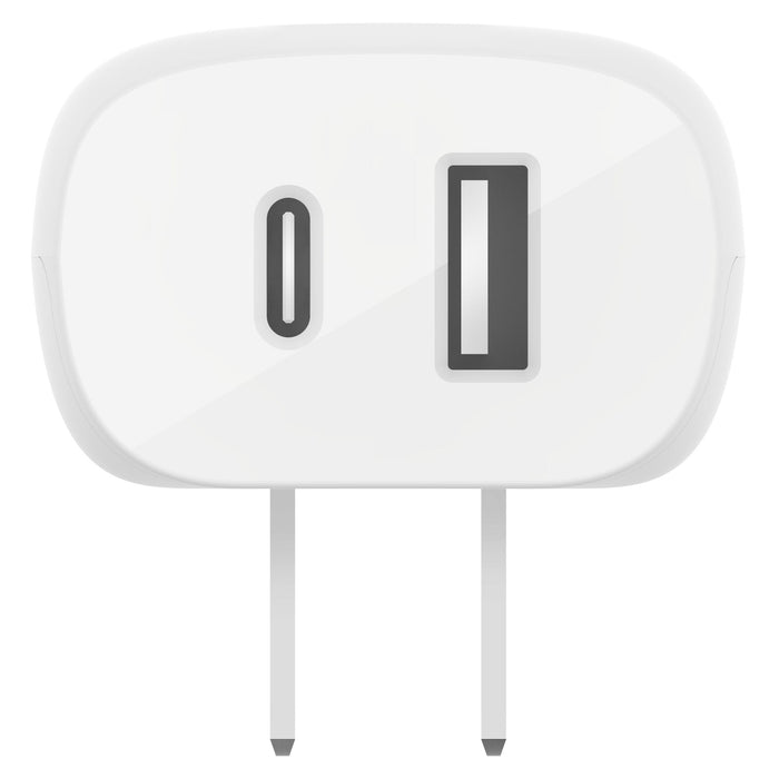 Belkin Dual Port USB A and USB C PD 37W Wall Charger with PPS White