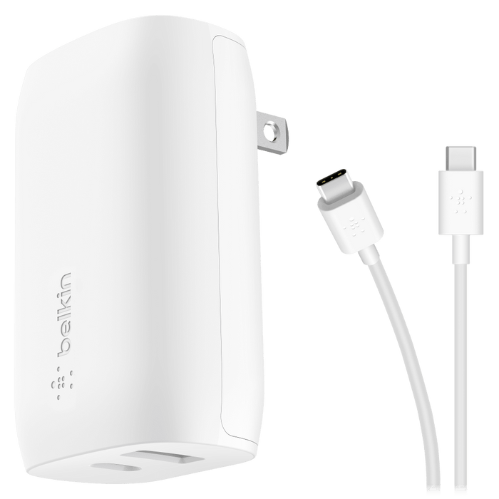 Belkin BoostCharge Dual Port USB-A and USB-C PD 37W Wall Charger with PPS