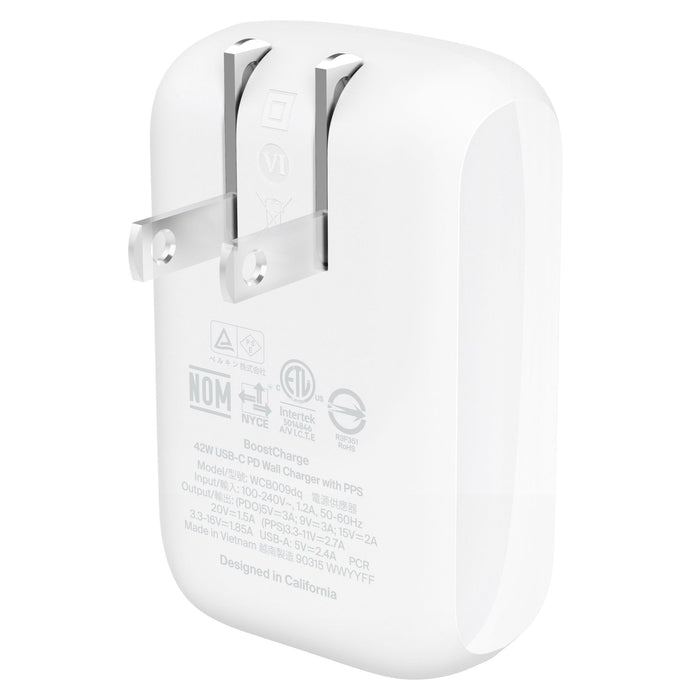 Belkin BoostCharge Dual Wall Charger PD 42W White