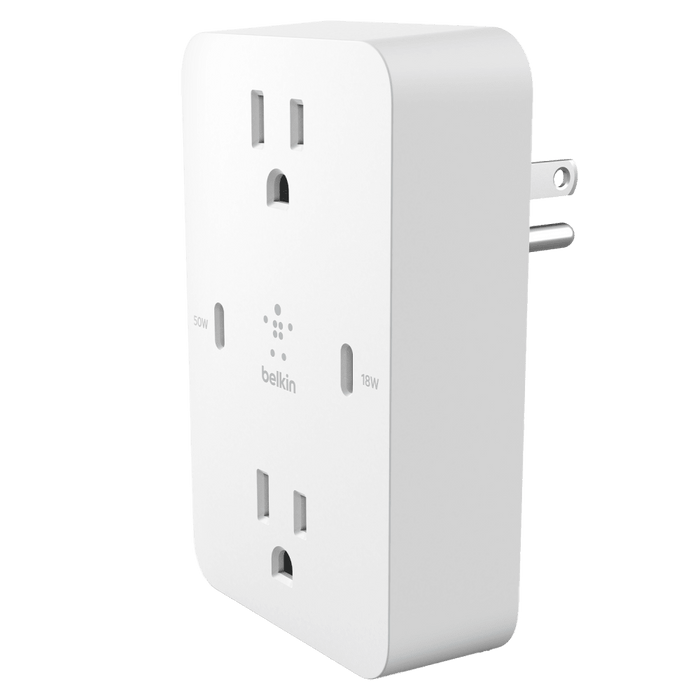Belkin BoostCharge GaN USB C Wall Plate 68W White
