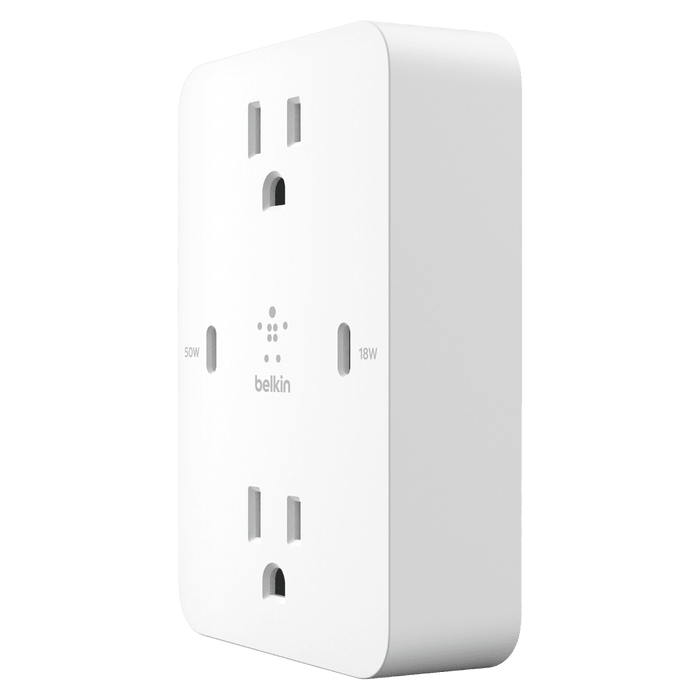 Belkin BoostCharge GaN USB C Wall Plate 68W White