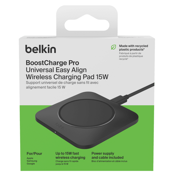 Belkin Boost Charge Pro Easy Alignment Wireless Charging Pad 15W Black