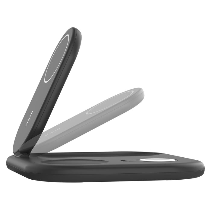Belkin BoostCharge 3 in 1 Magnetic Foldable Wireless Charger with Qi2 15W Black