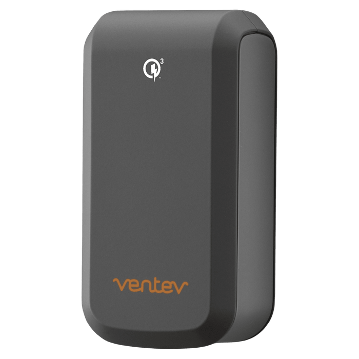 Ventev QC3.0 18W wallport rq1300 Wall Charger and USB A to USB C Cable 3.3ft Gray