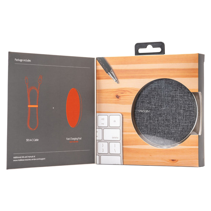 Ventev 10W ULTRAFAST Wireless Chargepad Gray