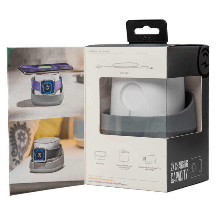 Ventev wireless watchdock duo 10W White and Gray