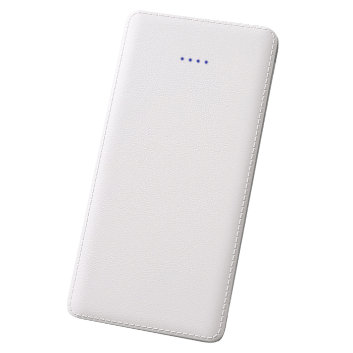 AMPD Travel Pro Portable Powerbank 8,000 mAh with built in Micro and Apple Lightning Cables White