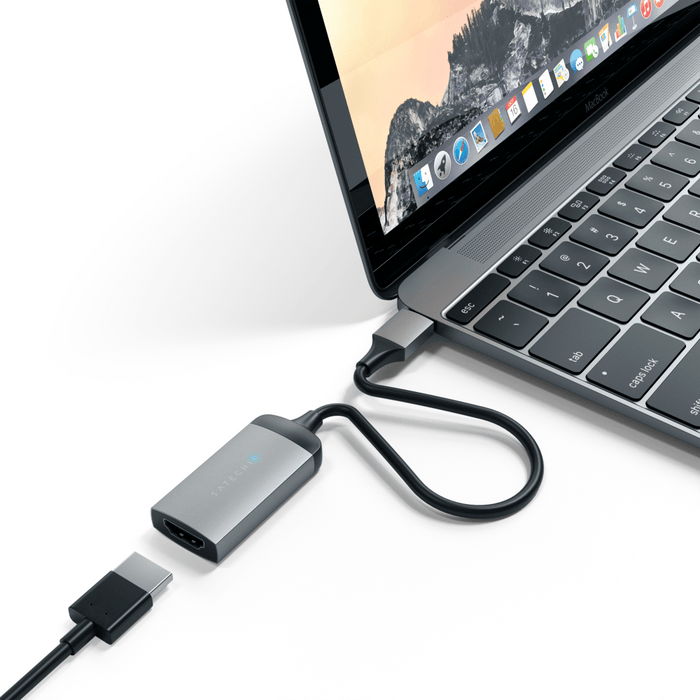 Satechi Aluminum USB C to HDMI 4K 60Hz Adapter Space Gray