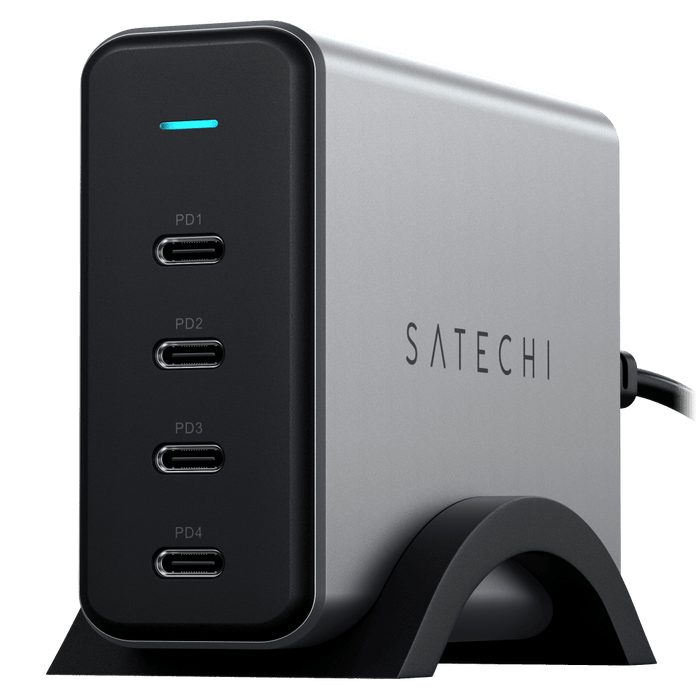 Satechi USB C 4 Port PD GaN Charger 165W Space Gray