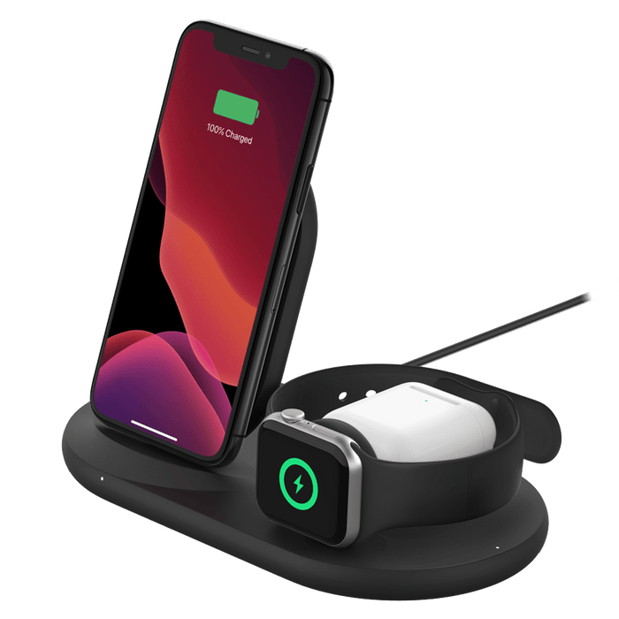 3in1 Wireless Charging Pad with Apple Watch Dock